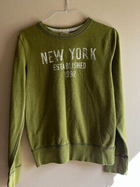 Abercrombie & Fitch Green New York 1892 Crewneck Sweatshirt Vintage Collegiate
